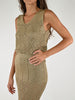 Canotta crochet lurex viscosa oro