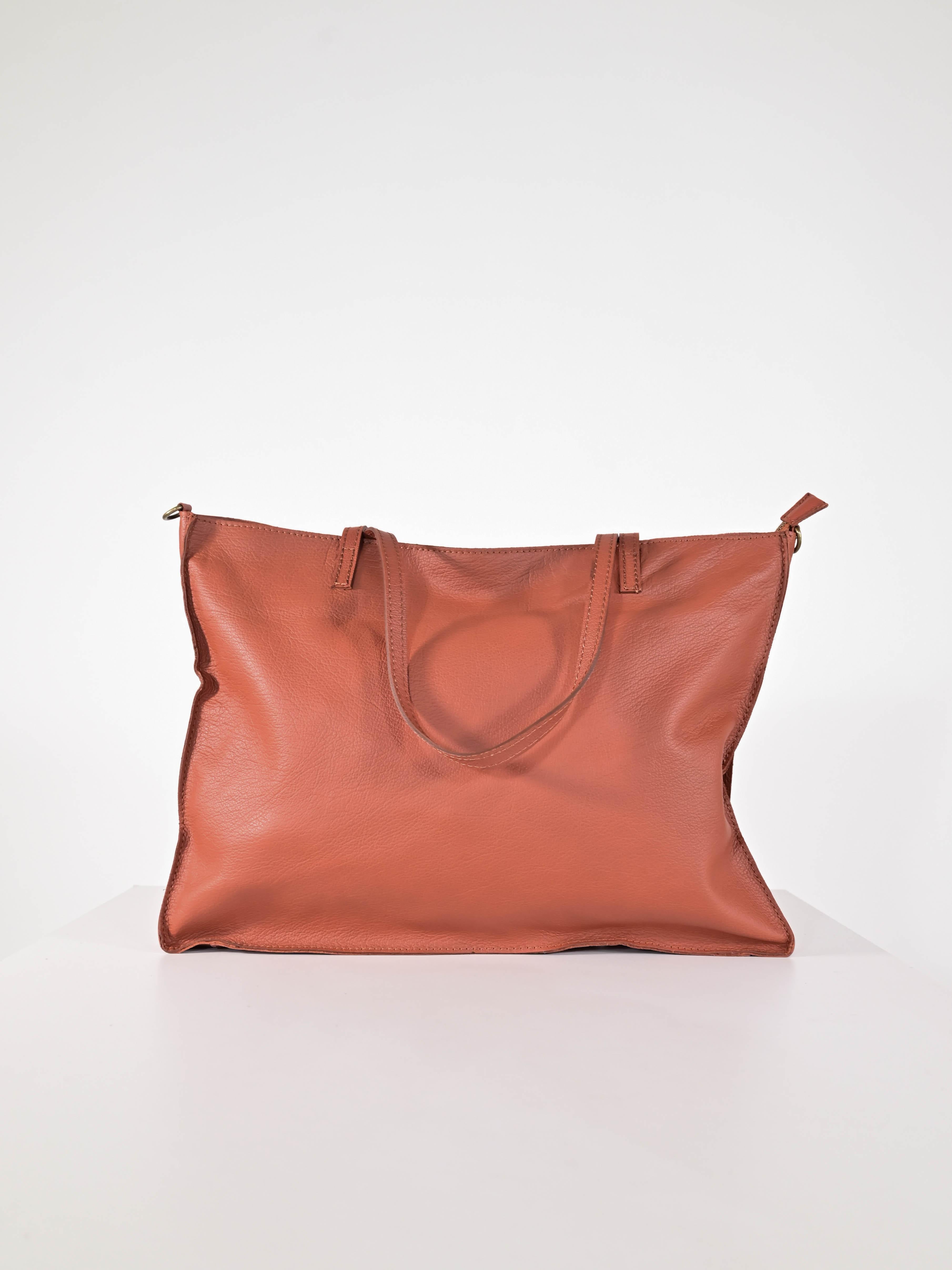 Borsa shopper piatta pelle cuoio GG16009/Z44 CUOIO LALTRA|STORIA 