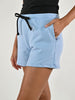 Shorts felpa cotone azzurro