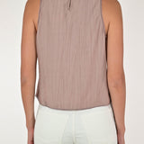 Camicia smanicata viscosa cipria C1092819 CIPRIA LALTRA|STORIA 