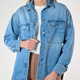 Giacca camicia over cotone DCAST022447 DENIM LALTRA|STORIA 