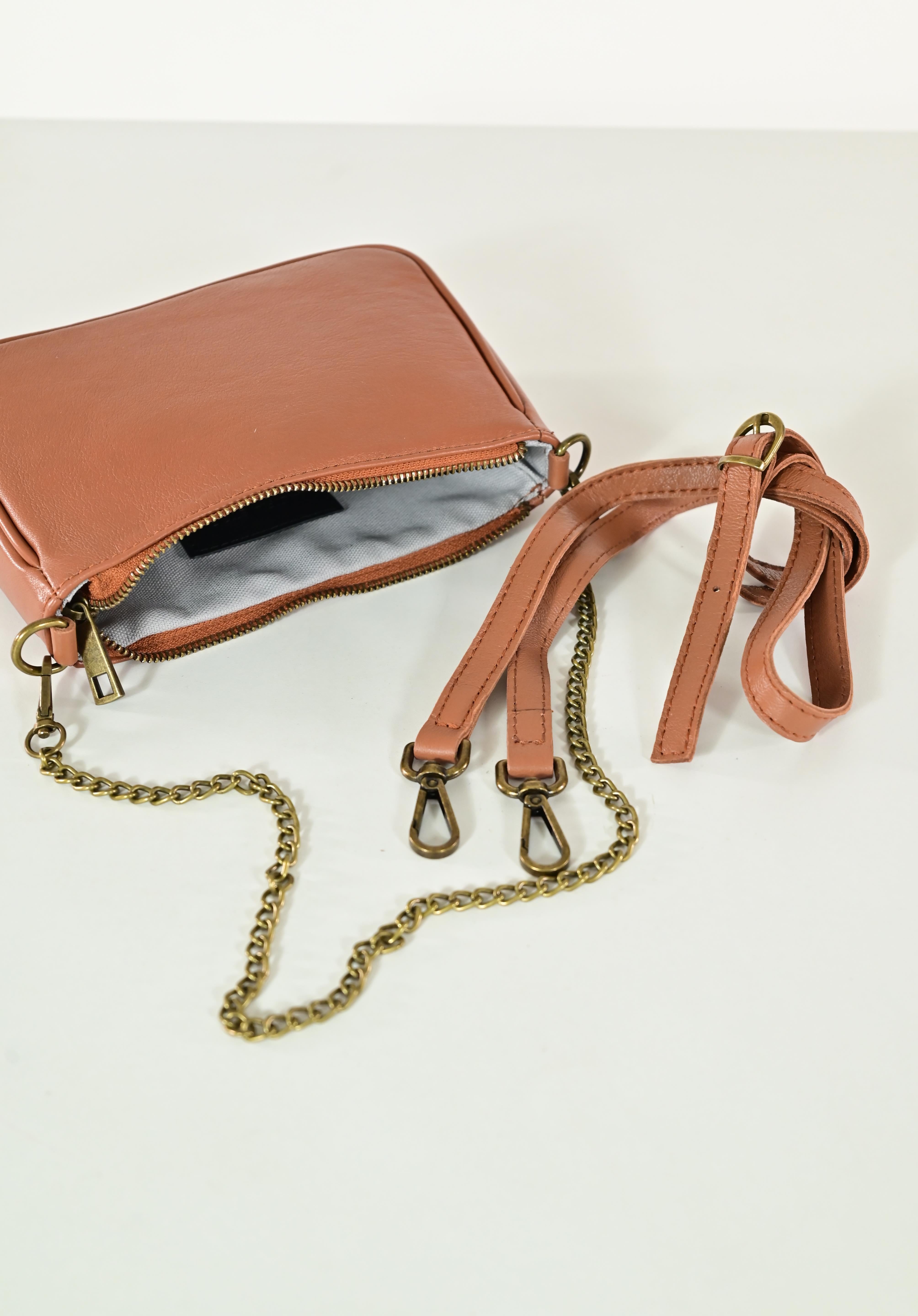 Pochette mini spalla vera pelle cuoio GGAR15523 CUOIO LALTRA|STORIA 