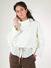 Felpa over coulisse cotone burro