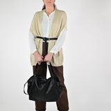 Cardigan filato smanicato lino-viscosa corda D93VN4426 CORDA LALTRA|STORIA 