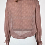 Camicia frappa pois viscosa mocha mou C1101531 MOCHA MOUSSE LALTRA|STORIA 