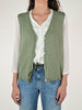 Gilet bottoni filato cotone militare