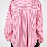 Camicia pieghe manica in cotone rossa C663425 RIGA ROSSA LALTRA|STORIA 