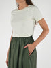 T-shirt slim girocollo cotone burro