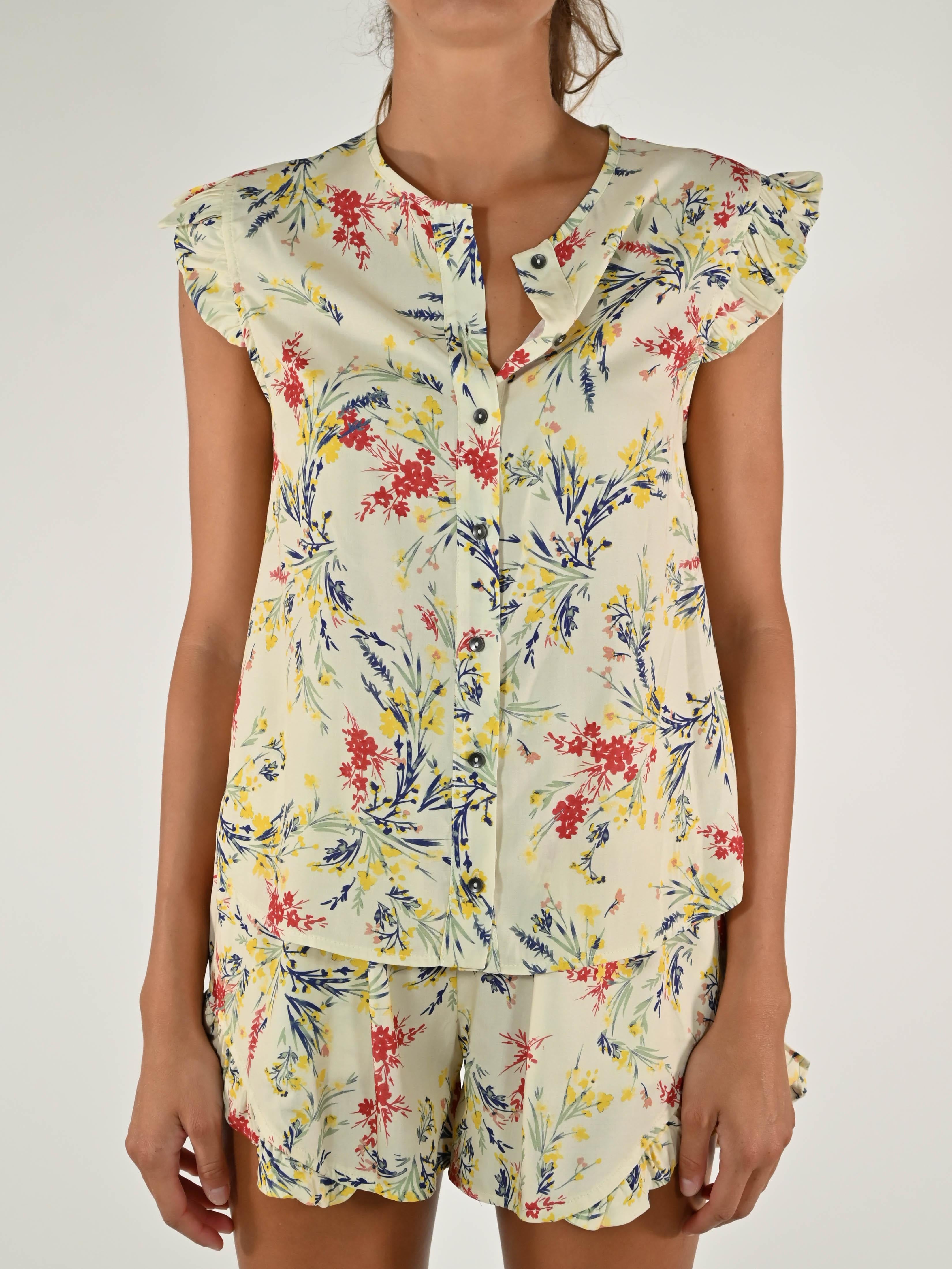 Camicia fantasia viscosa burro C1120122 BURRO LALTRA|STORIA 
