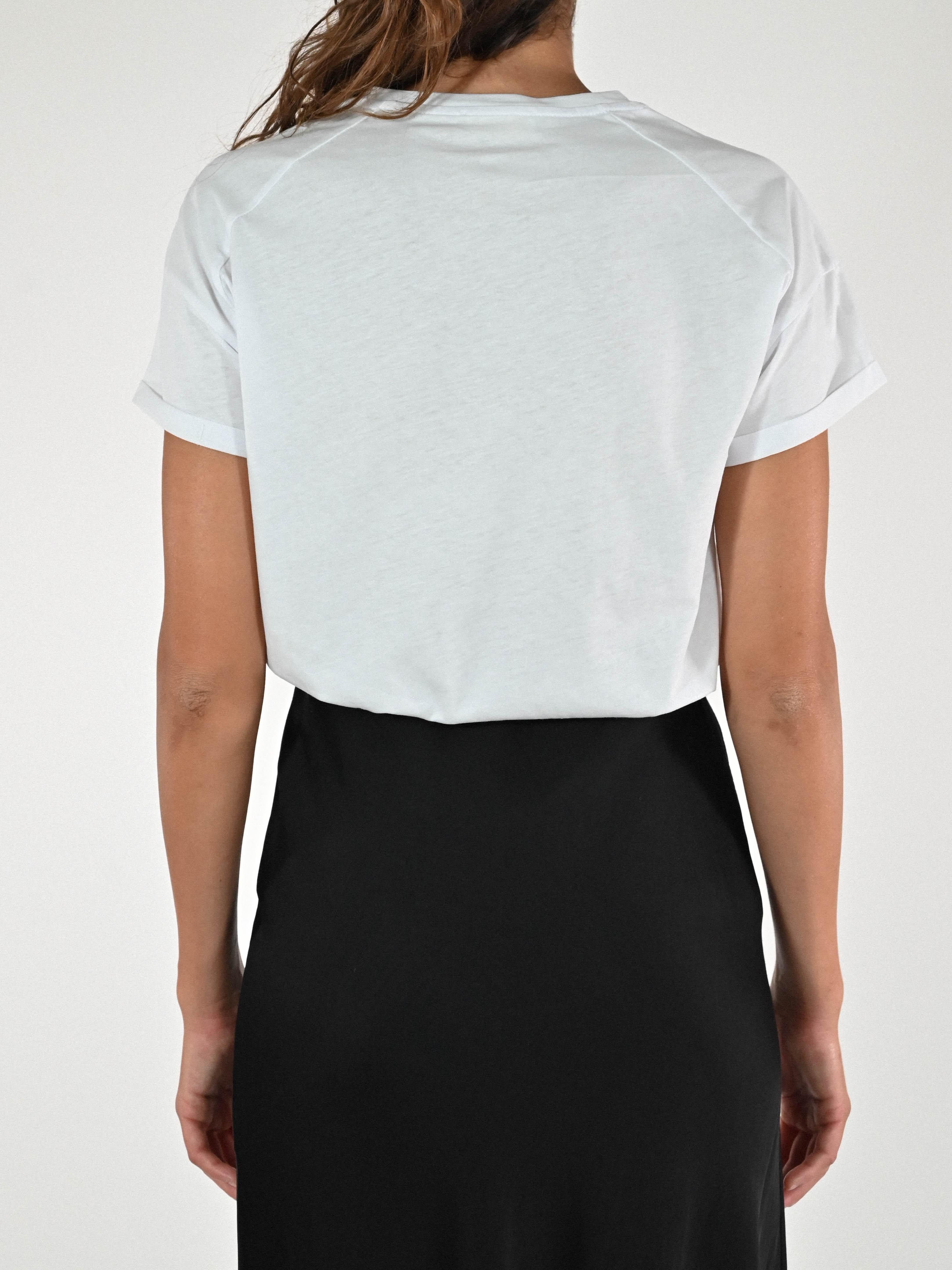 T-shirt girocollo cotone bianco M1488-TP-BAS11 BIANCO LALTRA|STORIA 