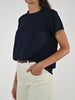 T-shirt girocollo cotone blu