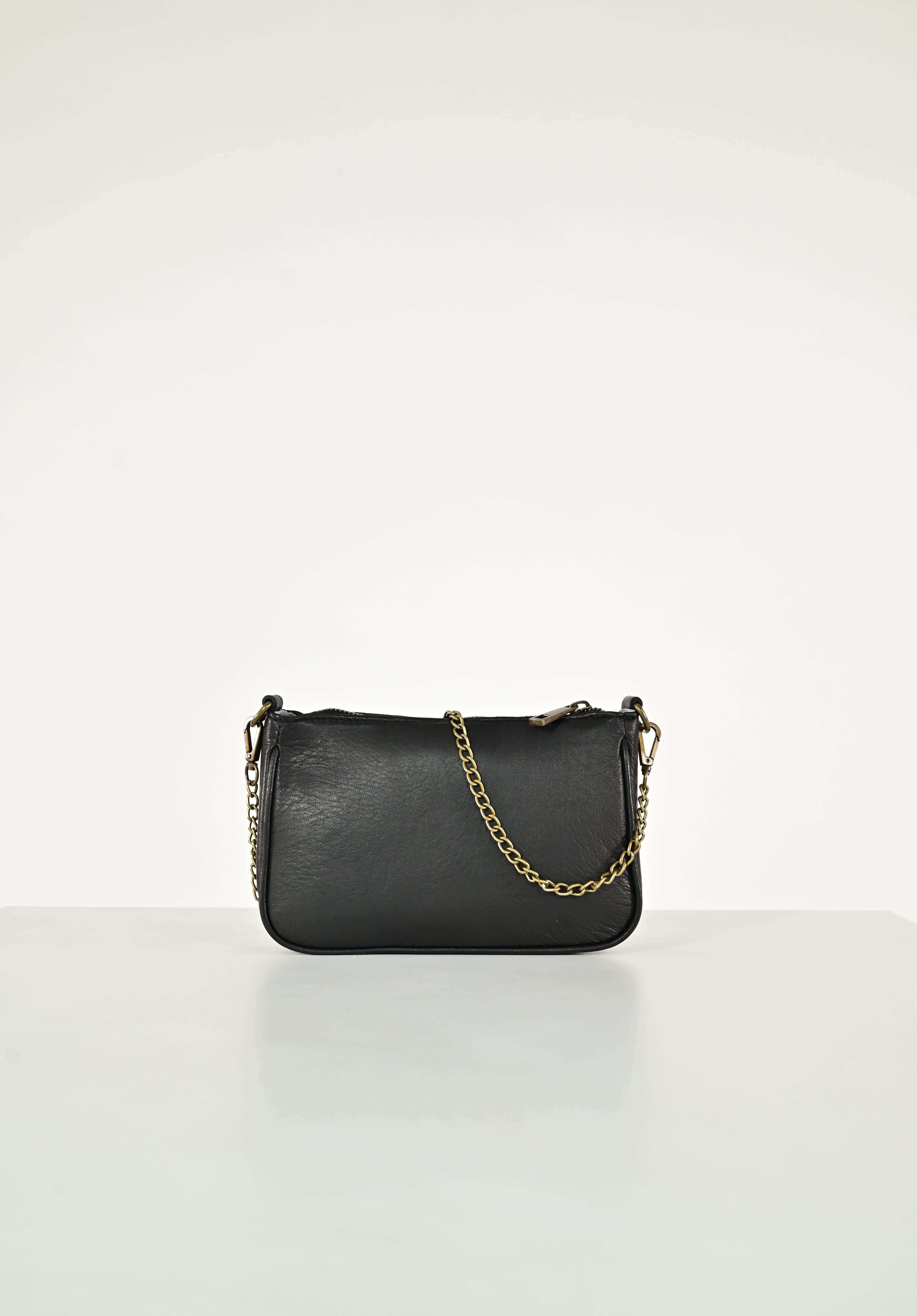 Pochette mini spalla vera pelle nero GGAR15523 NERO LALTRA|STORIA 