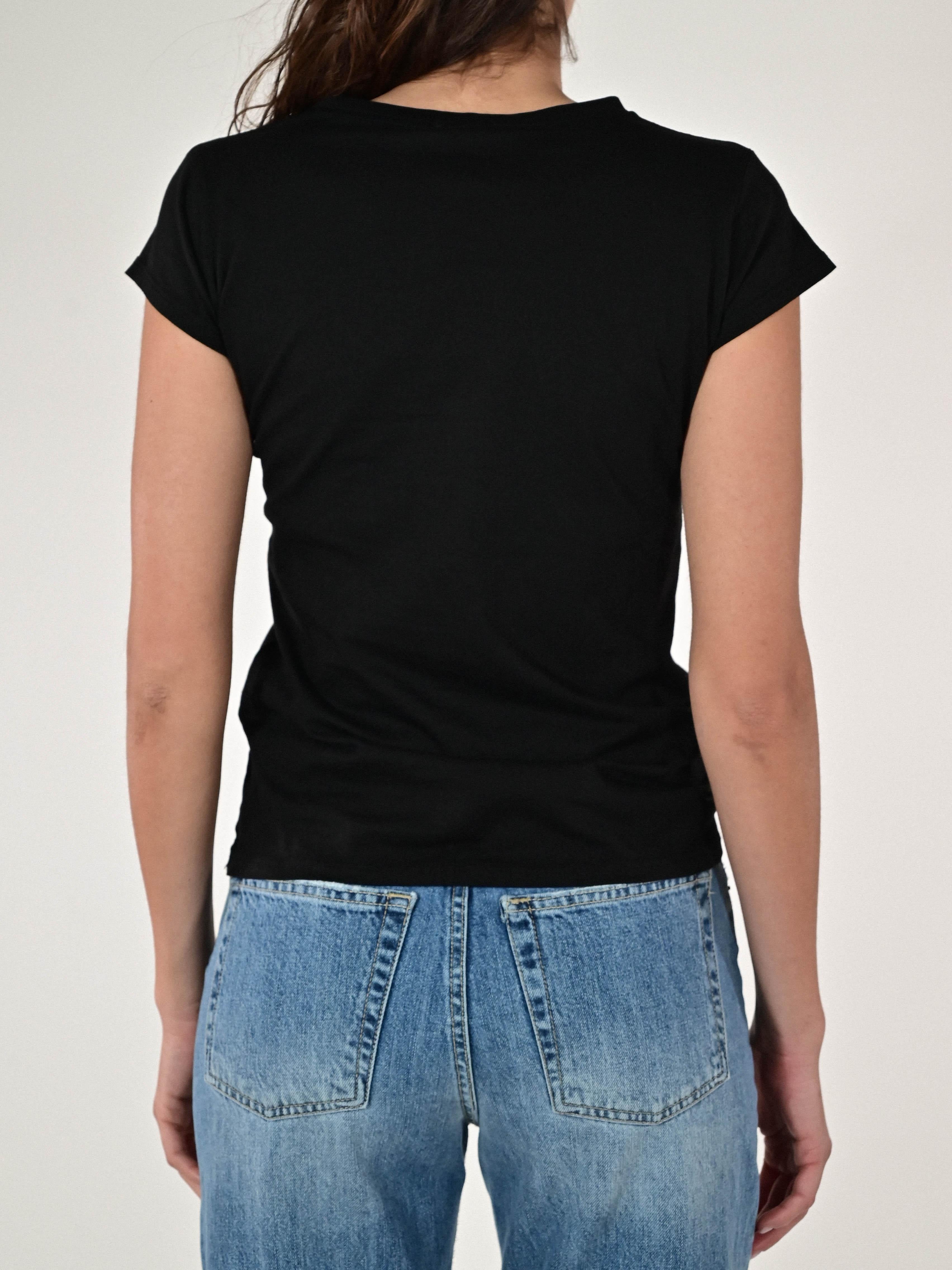 T-shirt basica cotone nera JS19729/9027 NERO LALTRA|STORIA 