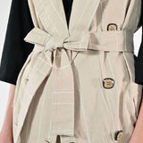 Gilet gessato cotone beige G1091152 BEIGE LALTRA|STORIA 