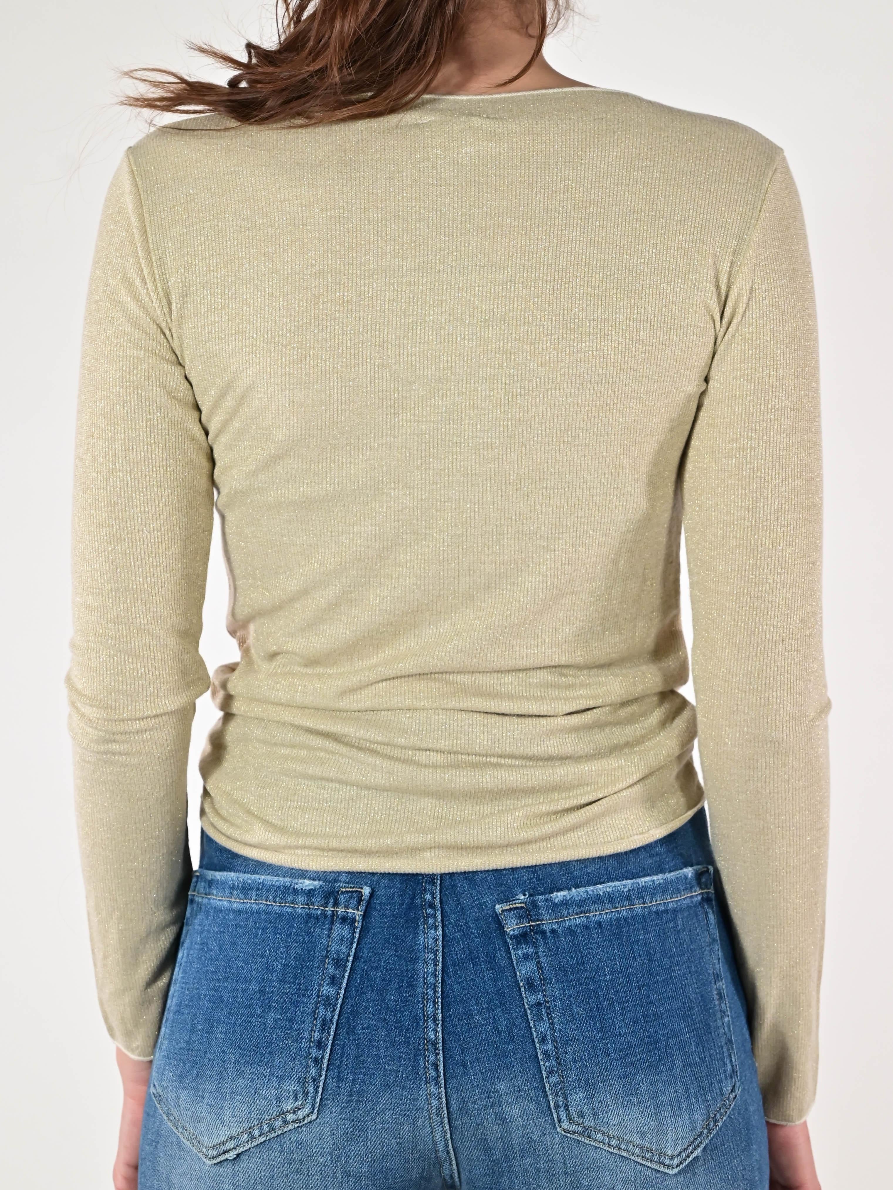 Maglia coste lurex frullino oro JS12635/9178 ORO LALTRA|STORIA 