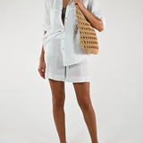 Shorts tasche lino bianco AS8P036-415 BIANCO LALTRA|STORIA 