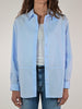 Camicia con taglio cotone celeste