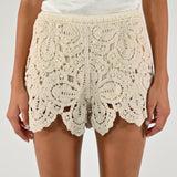 Shorts macramè cotone burro CH950428 BURRO LALTRA|STORIA 