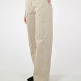 Pantalone palazzo gessato beige P1096433 BEIGE LALTRA|STORIA 