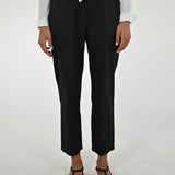 Pantalone elastico vita cotone nero P1107023 NERO LALTRA|STORIA 