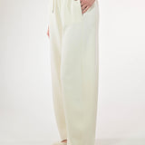 Pantalone carrot fit accoppiato cotone burro P1100432 BURRO LALTRA|STORIA 