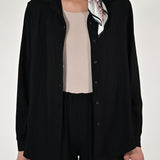 Camicia bottoni viscosa nero C1093130 NERO LALTRA|STORIA 