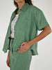 Camicia taschino cangiante lino salvia