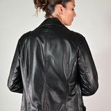 Giacca chiodo over vera pelle GGGB231198 NERO LALTRA|STORIA 