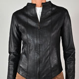 Giacchina spicchi vera pelle nera BHHA-0089FD79 NERO LALTRA|STORIA 