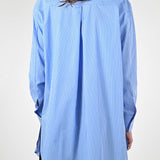 Camicia basic lunga cotone azzurro C5645-NT/BAS21 RIGA AZZURRA LALTRA|STORIA 