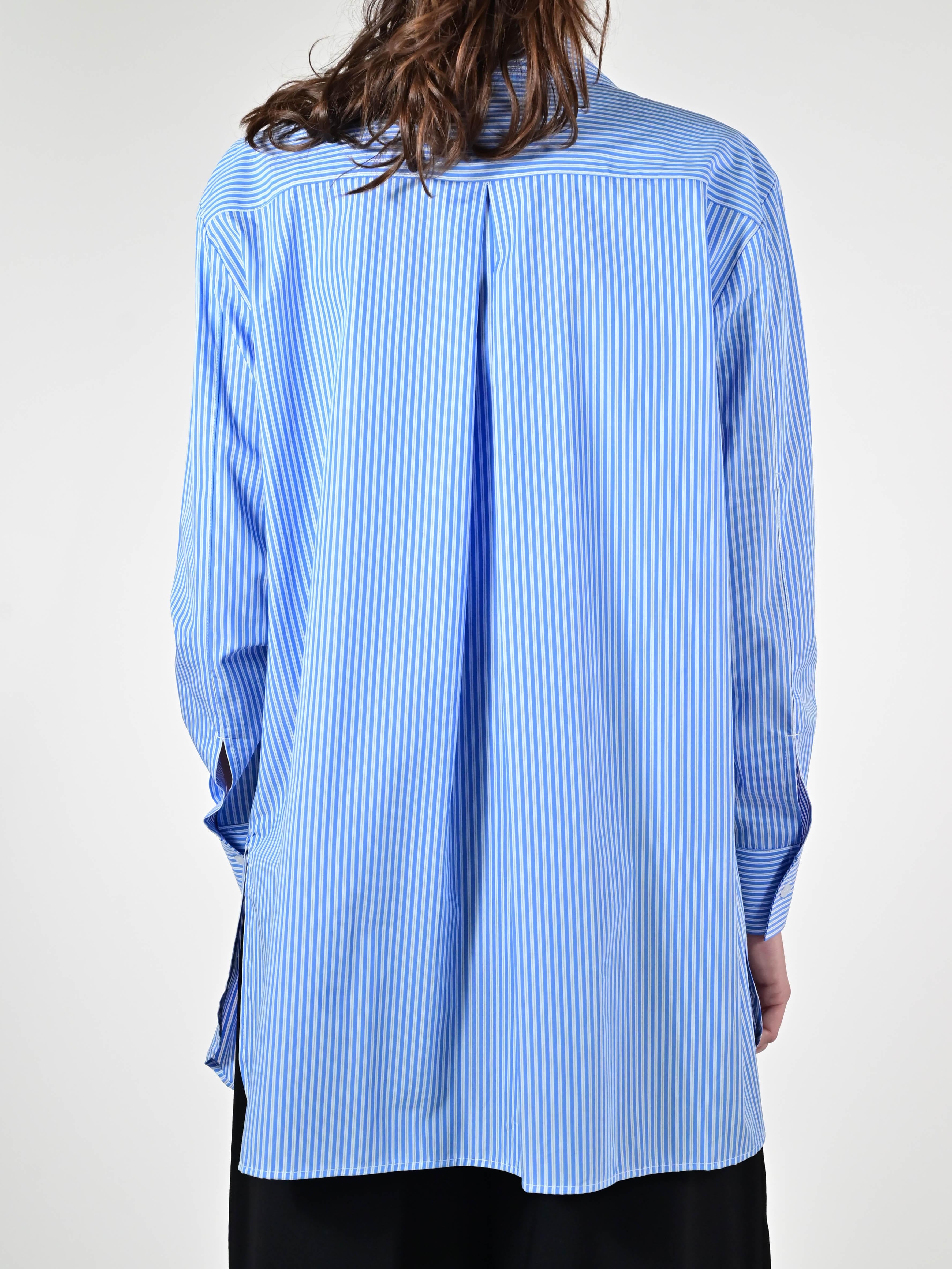 Camicia basic lunga cotone azzurro C5645-NT/BAS21 RIGA AZZURRA LALTRA|STORIA 