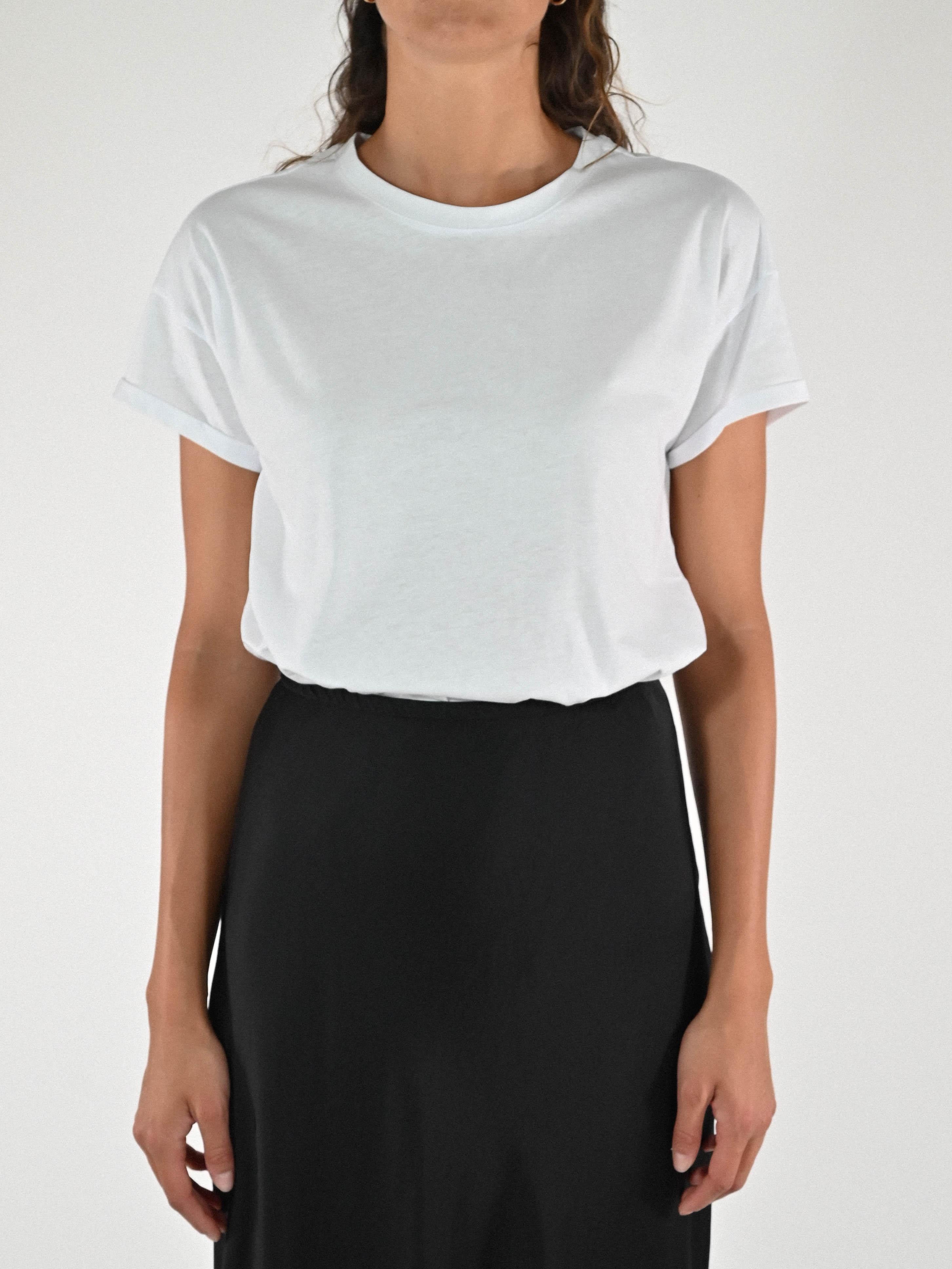 T-shirt girocollo cotone bianco M1488-TP-BAS11 BIANCO LALTRA|STORIA 