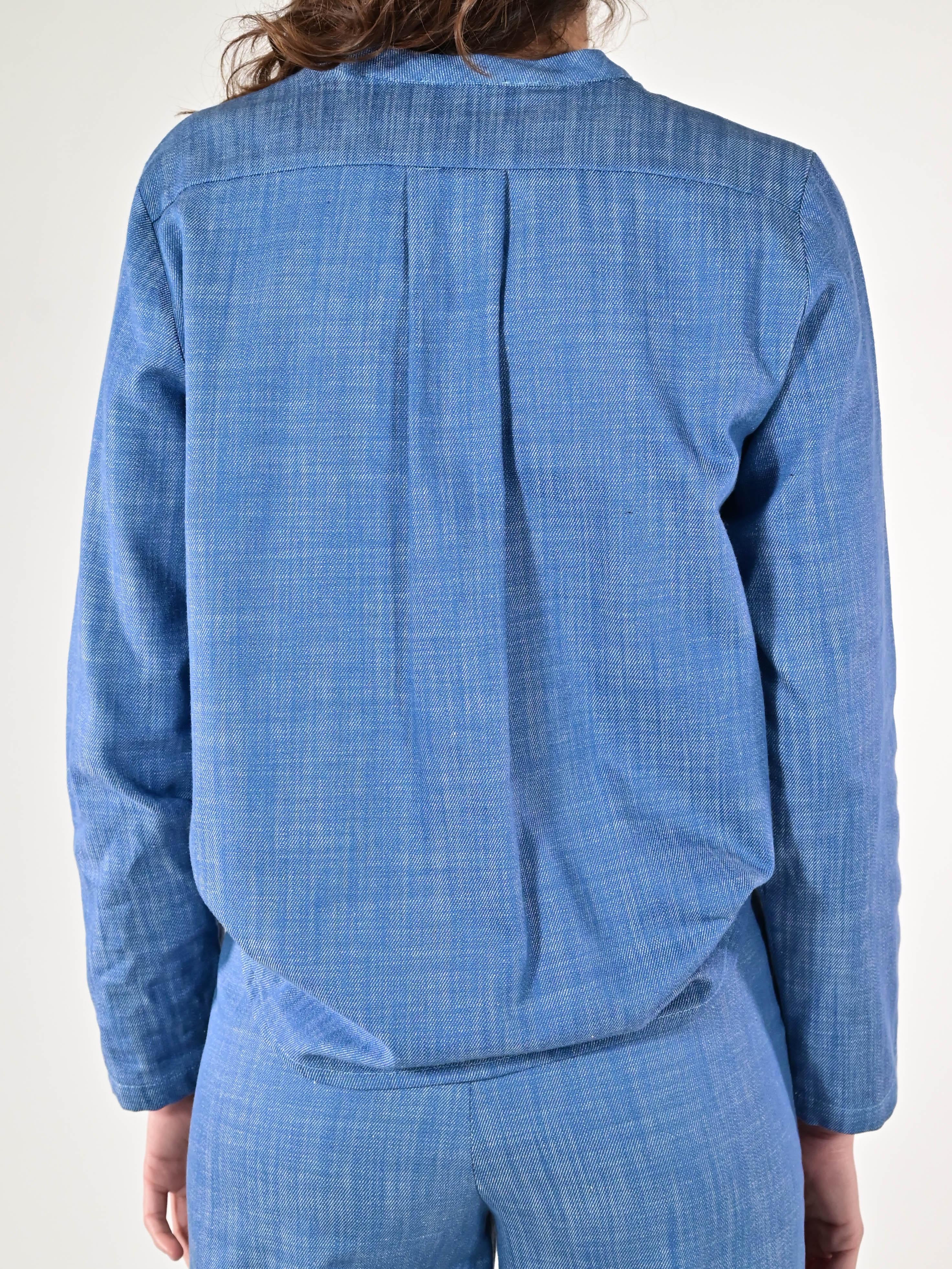 Camicia ruchés cotone VBPE251562035 DENIM LALTRA|STORIA 