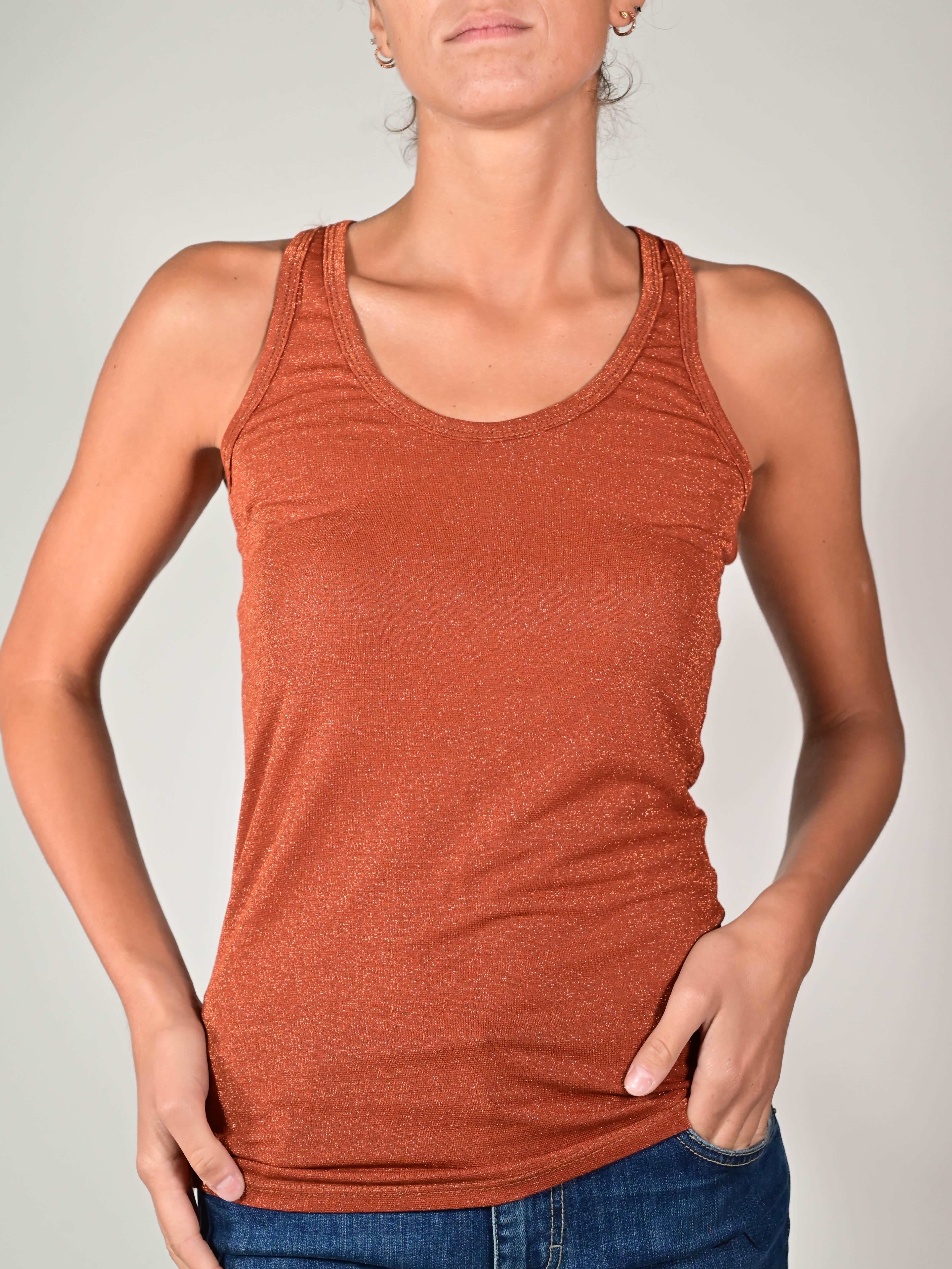 Canotta lurex ALI11226 coccio LALTRA|STORIA 