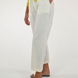 Pantalone elastico vita cotone burro P1107023 BURRO LALTRA|STORIA 