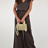 Pantalone palazzo modal marrone P1105728 MARRONE LALTRA|STORIA 