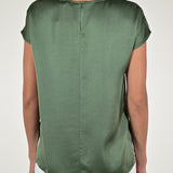 Casacca raso manica corta viscosa verde AS12T00511 VERDE LALTRA|STORIA 