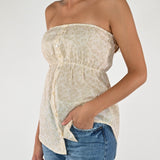 Top bottoni cotone beige TAPE250110 BEIGE LALTRA|STORIA 