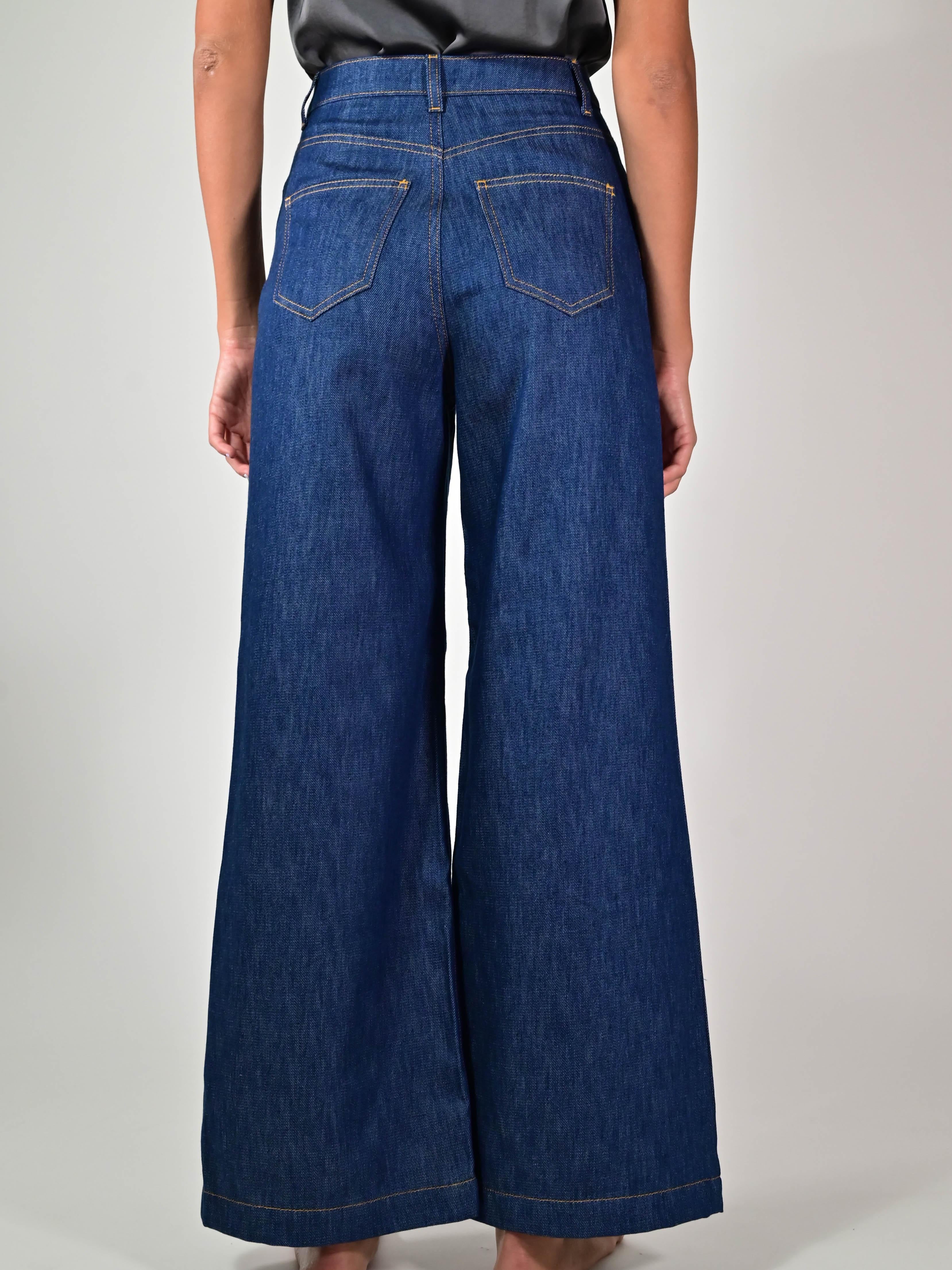 Jeans palazzo cotone DCASTAI240133 DEMIN LALTRA|STORIA 