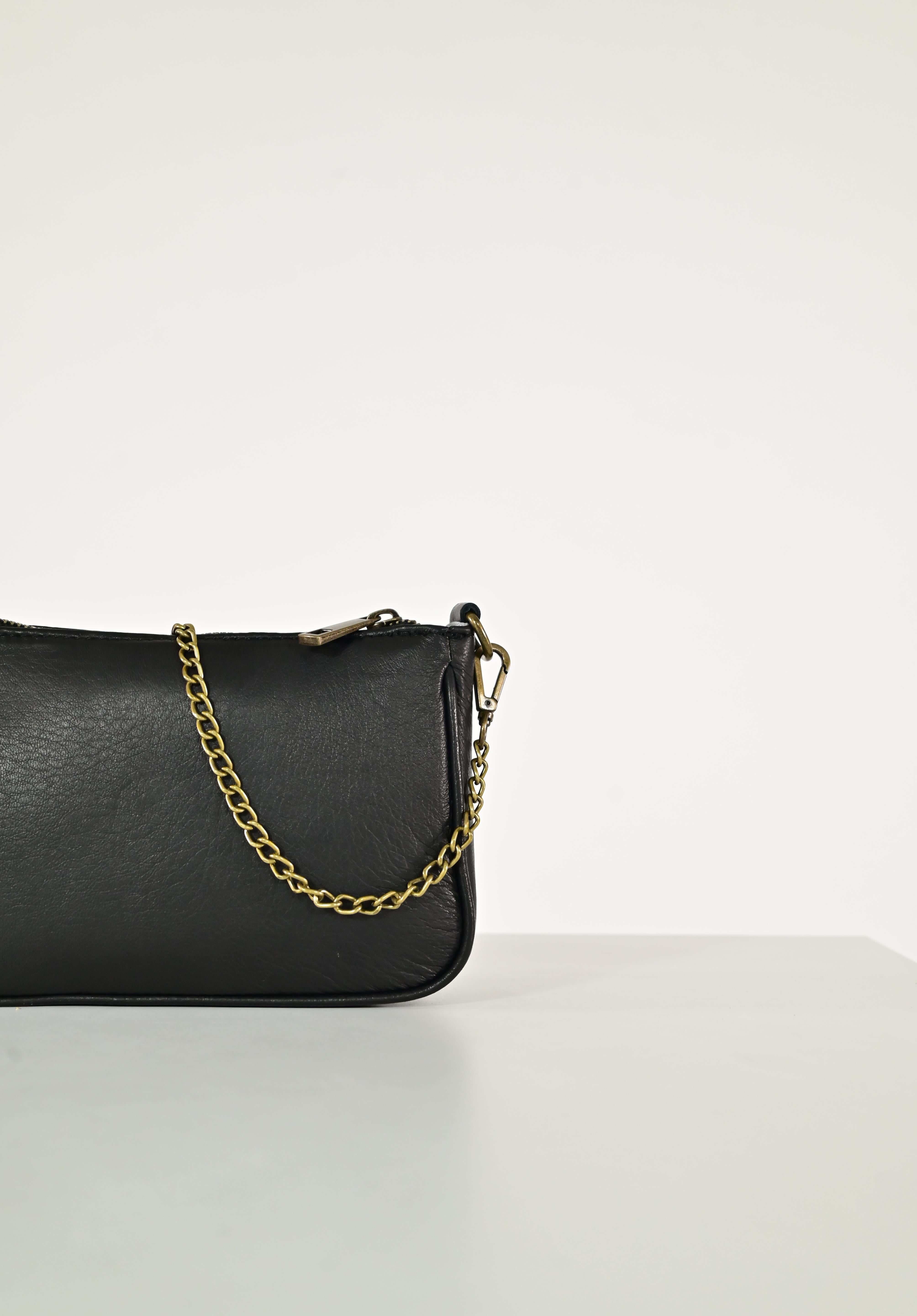 Pochette mini spalla vera pelle nero GGAR15523 NERO LALTRA|STORIA 