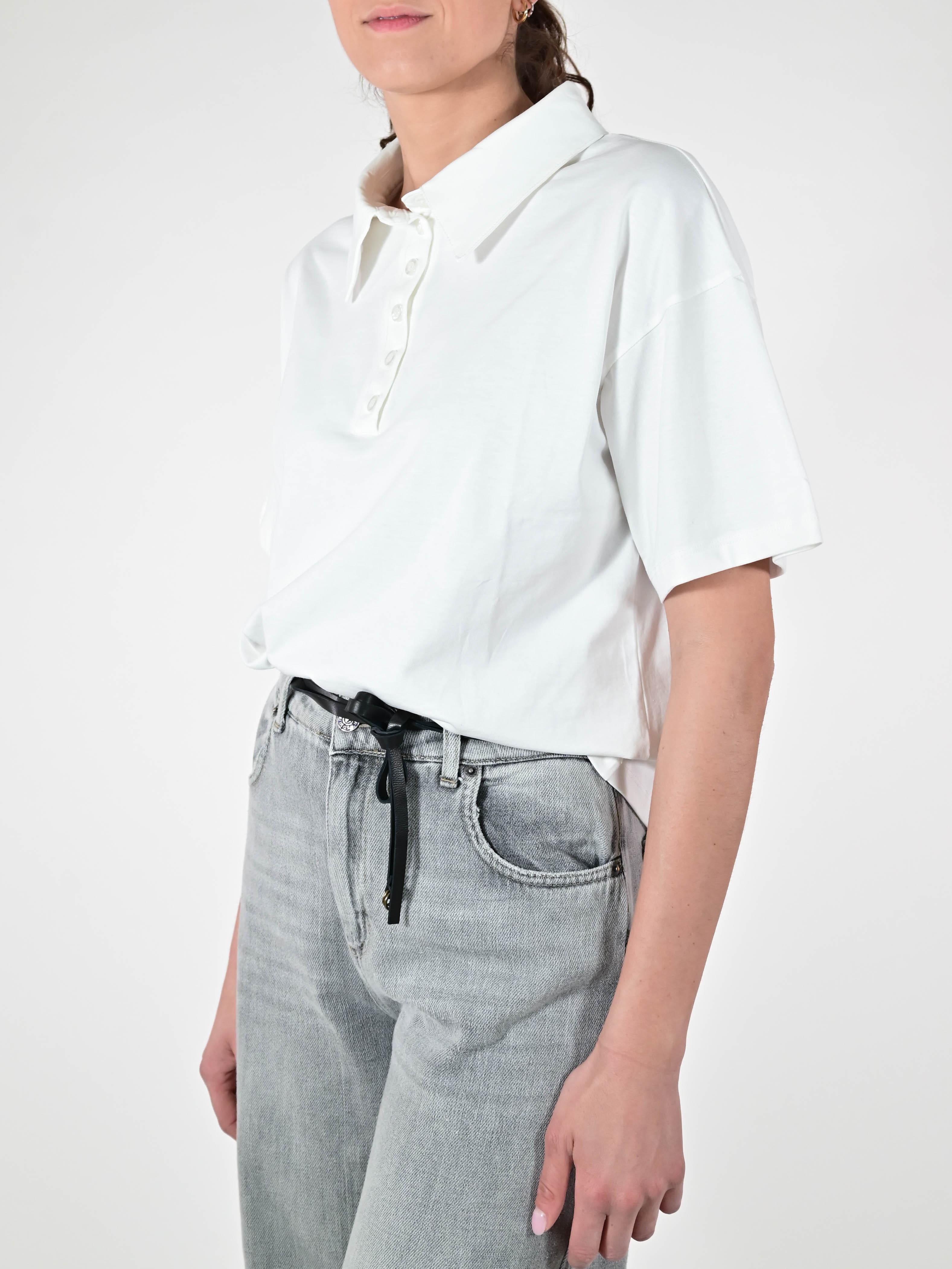 Maglia polo cotone bianco VB1566128 BIANCO LALTRA|STORIA 
