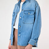 Giacca camicia over cotone DCAST022447 DENIM LALTRA|STORIA 