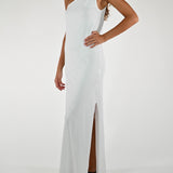 Abito monospalla cotone bianco A1117122 BIANCO LALTRA|STORIA 