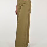Pantalone palazzo con cinta cotone militare CPPE25420632 MILITARE LALTRA|STORIA 