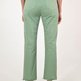 Pantalone slim in gabardine cotone verde salvia P1091029 VERDE SALVIA LALTRA|STORIA 