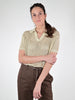 Maglia polo traforata lino-viscosa corda