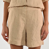 Shorts tasche lino deserto AS8P036-415 DESERTO LALTRA|STORIA 