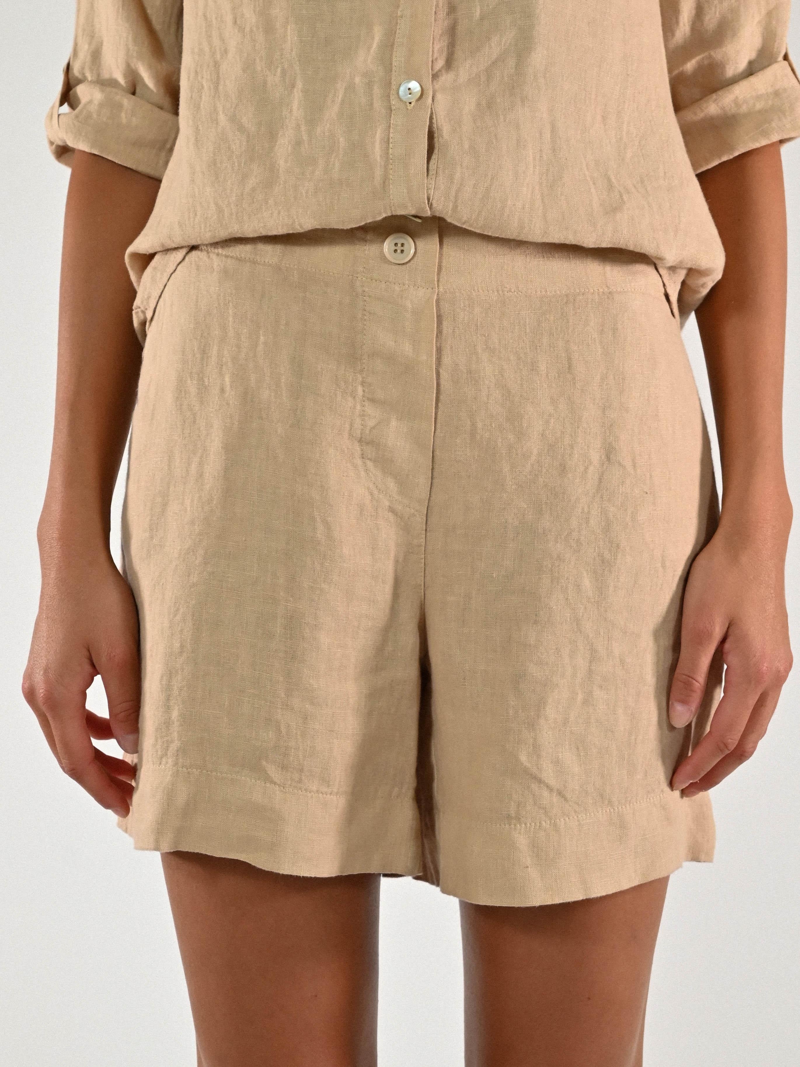 Shorts tasche lino deserto AS8P036-415 DESERTO LALTRA|STORIA 