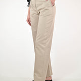Pantalone gamba dritta in cotone beige P1100227 BEIGE LALTRA|STORIA 