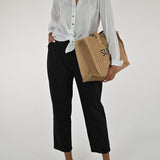 Pantalone elastico vita cotone nero P1107023 NERO LALTRA|STORIA 
